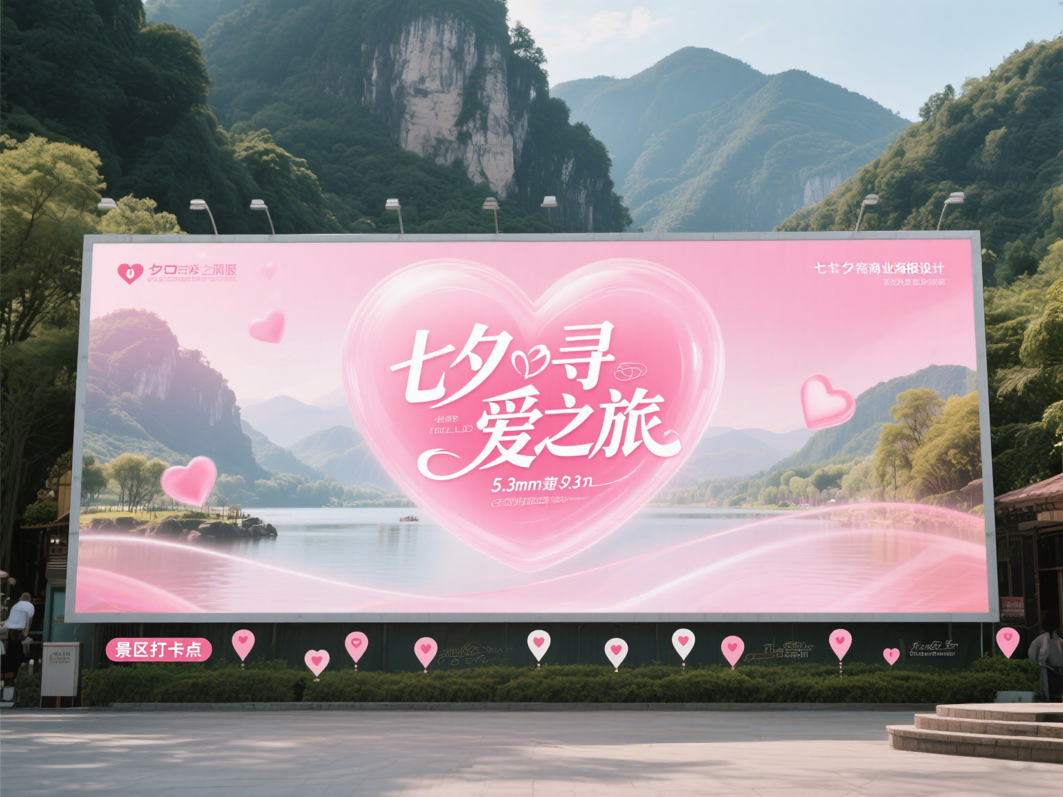工正H5306ET PRO喷绘机打印七夕情侣海报